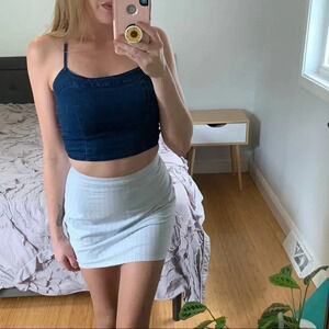 Stradivarius Denim Crop Top